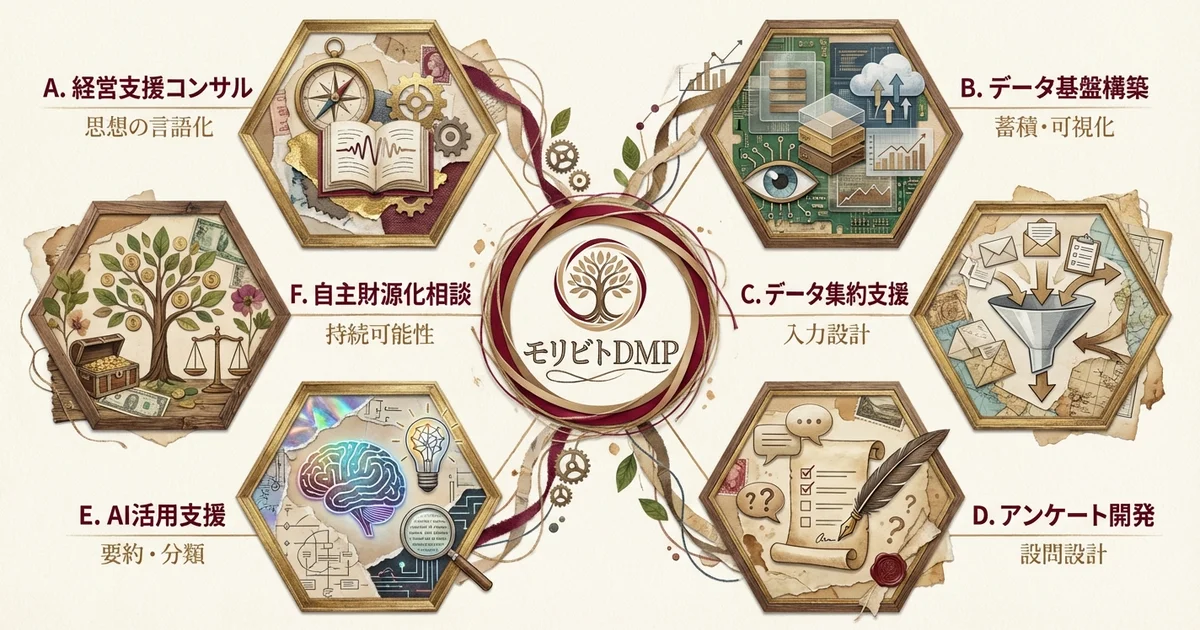 MORIBITO DMPの6つの構成要素
